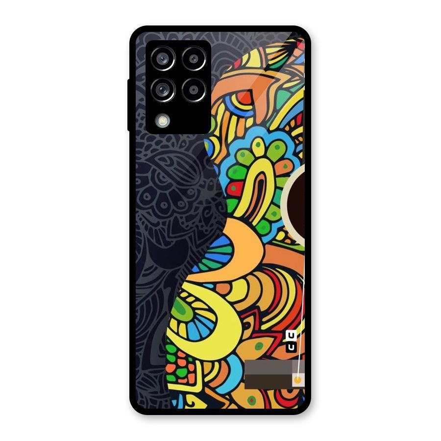 Colored Blocks Glass Back Case for Galaxy M53 5G