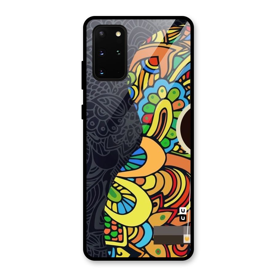 Colored Blocks Glass Back Case for Galaxy S20 Plus