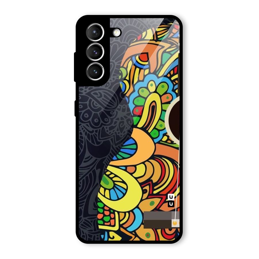 Colored Blocks Glass Back Case for Galaxy S21 5G