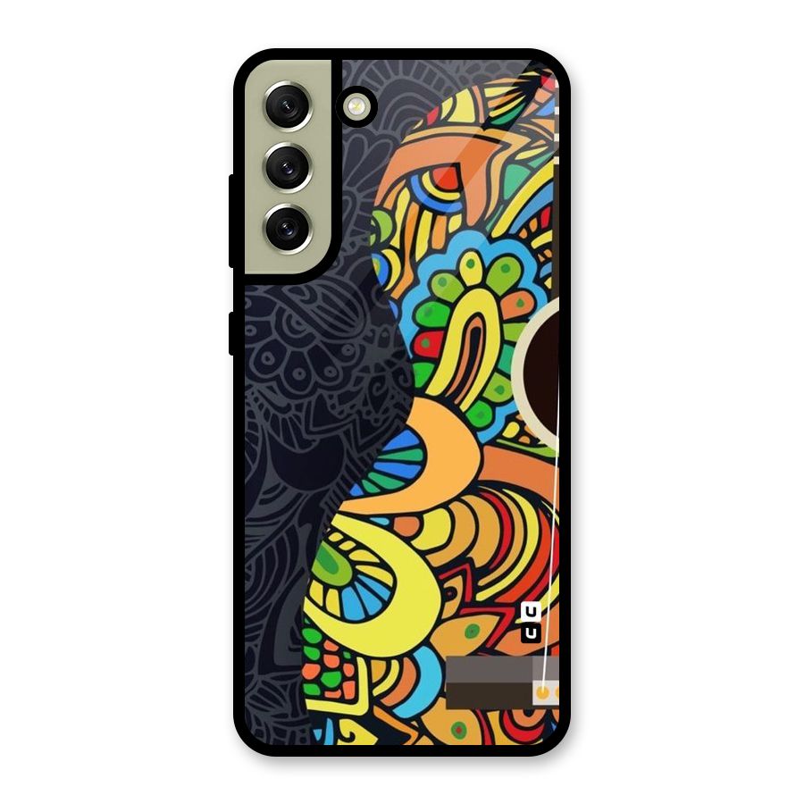 Colored Blocks Glass Back Case for Galaxy S21 FE 5G