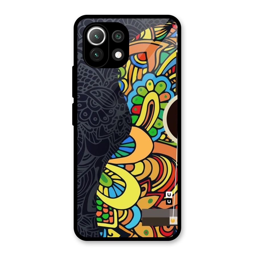 Colored Blocks Glass Back Case for Mi 11 Lite NE 5G