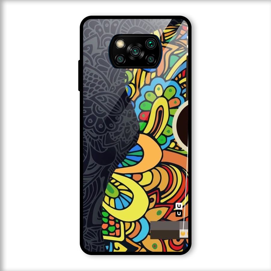 Colored Blocks Glass Back Case for Poco X3
