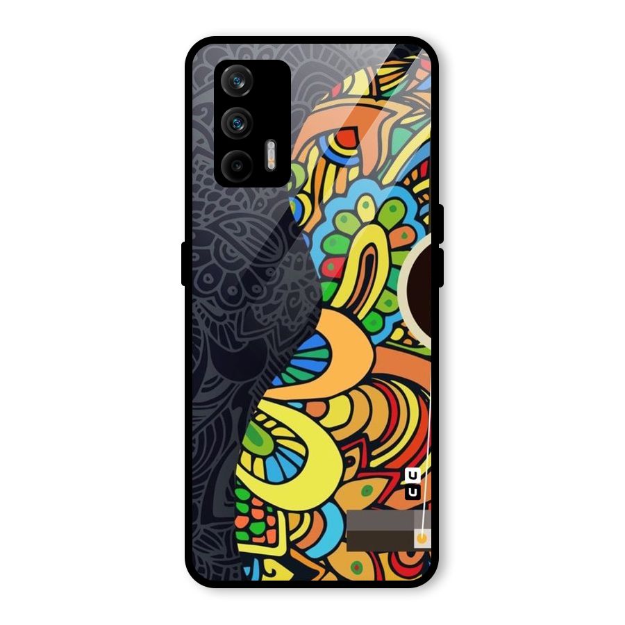 Colored Blocks Glass Back Case for Realme GT 5G