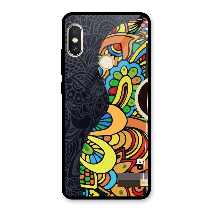 Colored Blocks Glass Back Case for Redmi Note 5 Pro