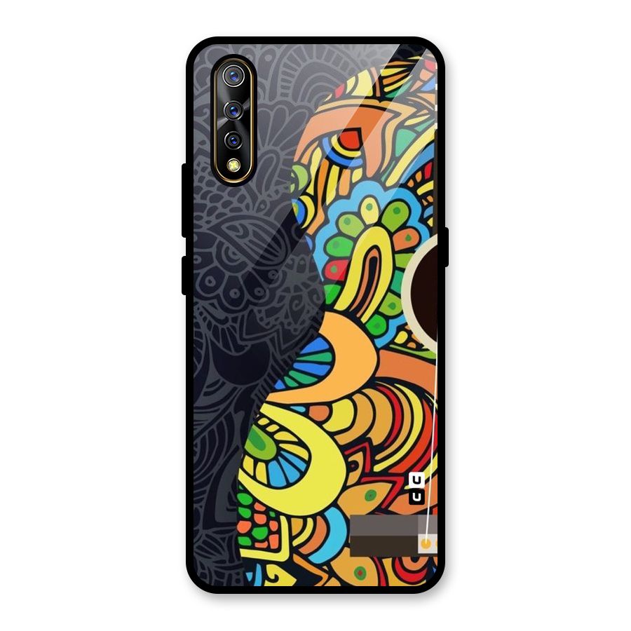 Colored Blocks Glass Back Case for Vivo S1