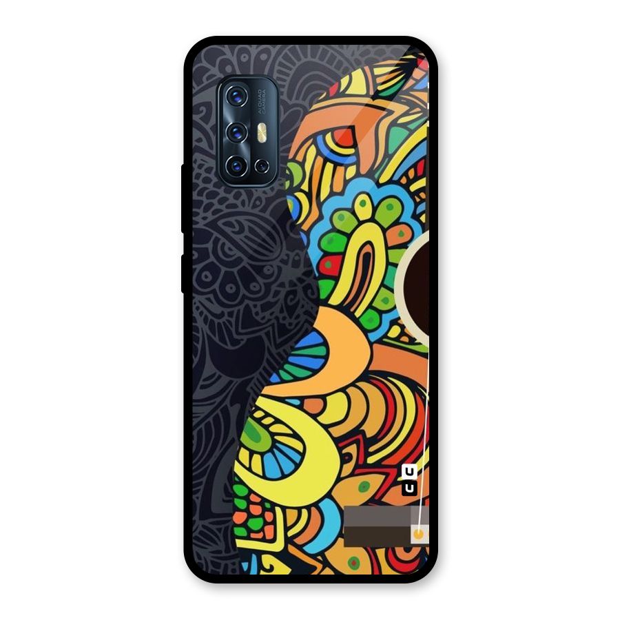 Colored Blocks Glass Back Case for Vivo V17