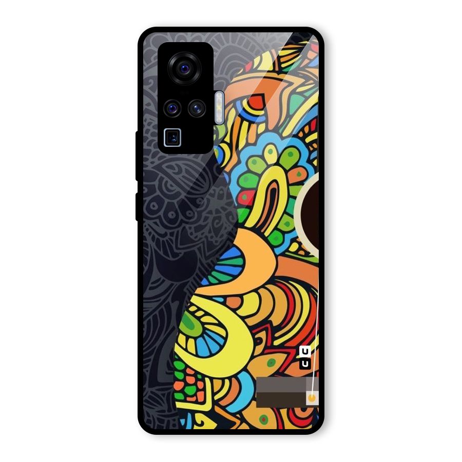 Colored Blocks Glass Back Case for Vivo X50 Pro