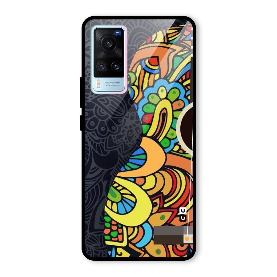 Colored Blocks Glass Back Case for Vivo X60