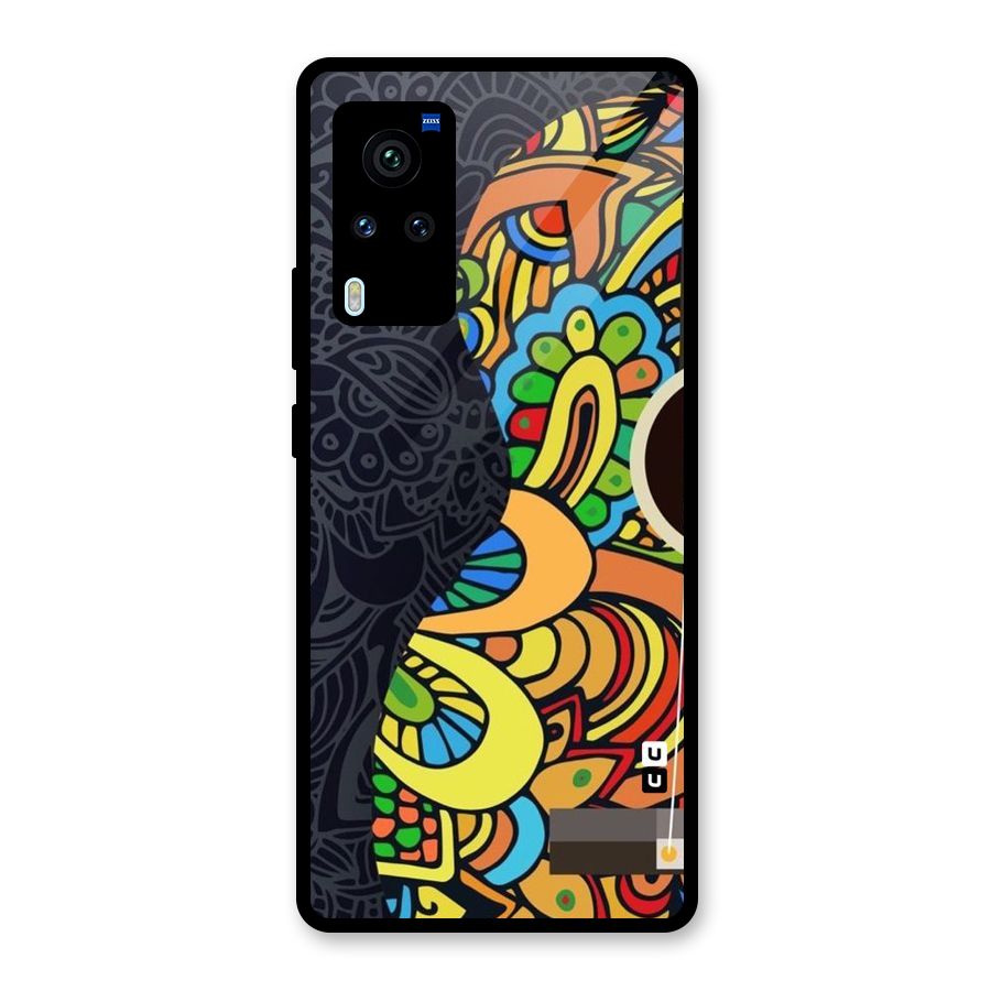 Colored Blocks Glass Back Case for Vivo X60 Pro