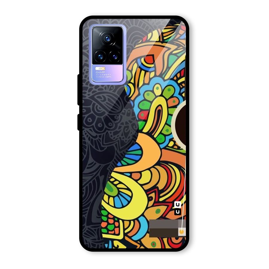 Colored Blocks Glass Back Case for Vivo Y73