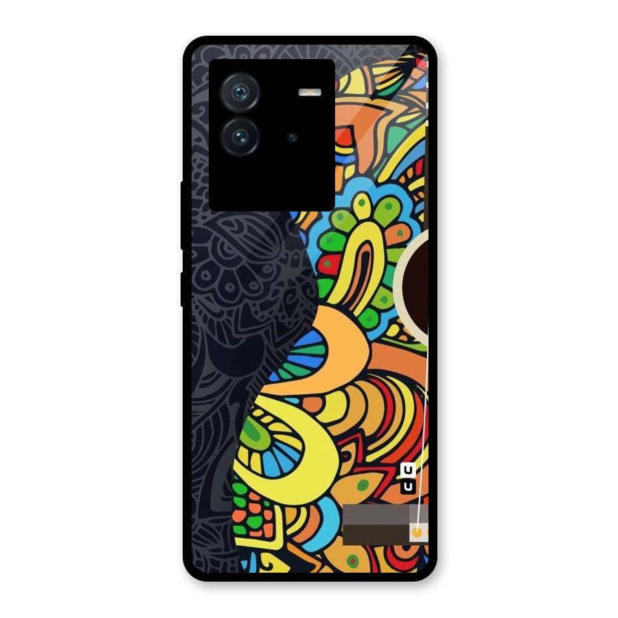 Colored Blocks Glass Back Case for Vivo iQOO Neo 6 5G