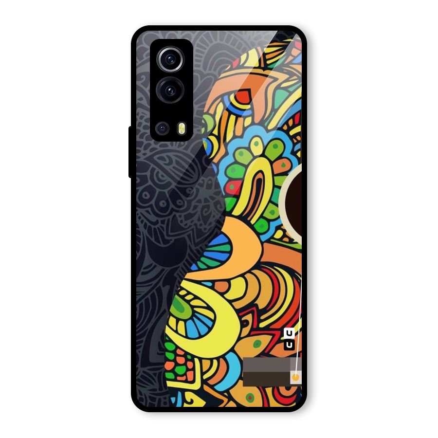 Colored Blocks Glass Back Case for Vivo iQOO Z3