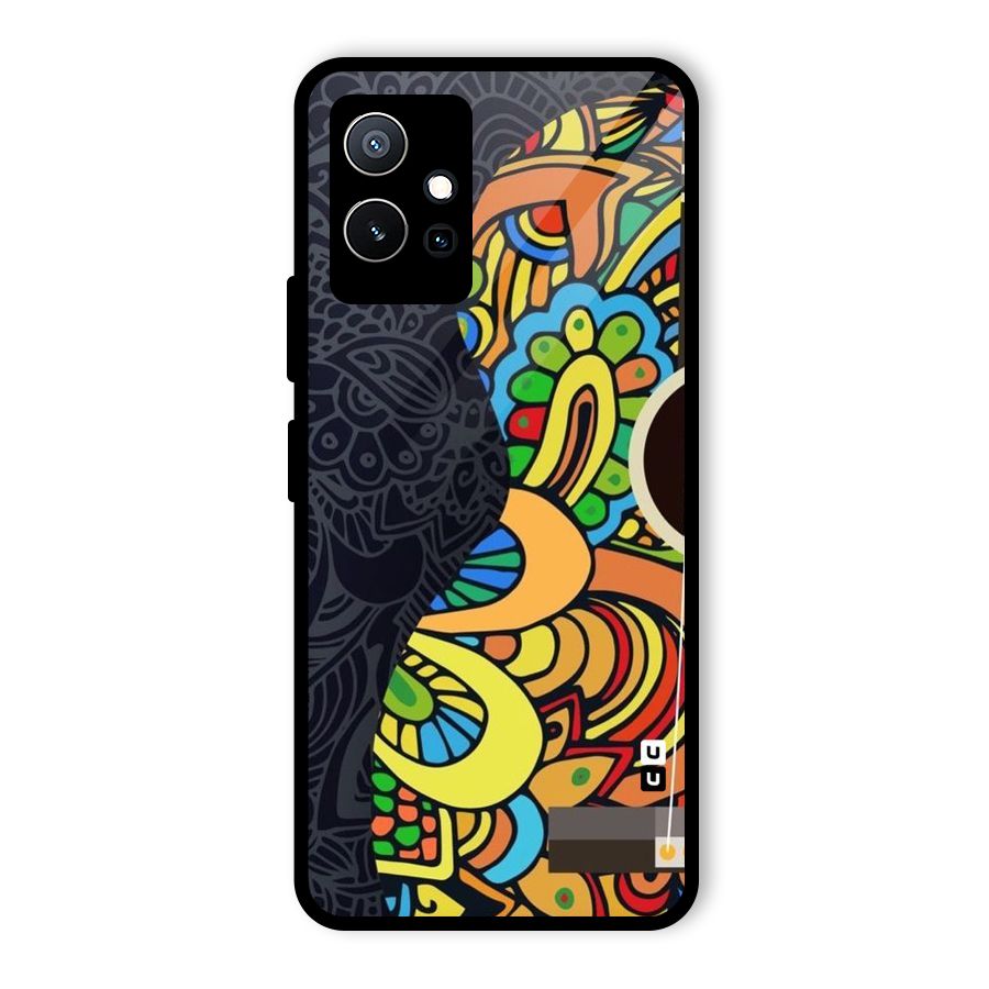 Colored Blocks Glass Back Case for Vivo iQOO Z6