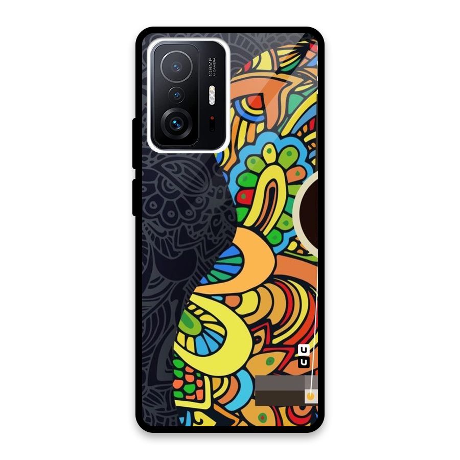 Colored Blocks Glass Back Case for Xiaomi 11T Pro