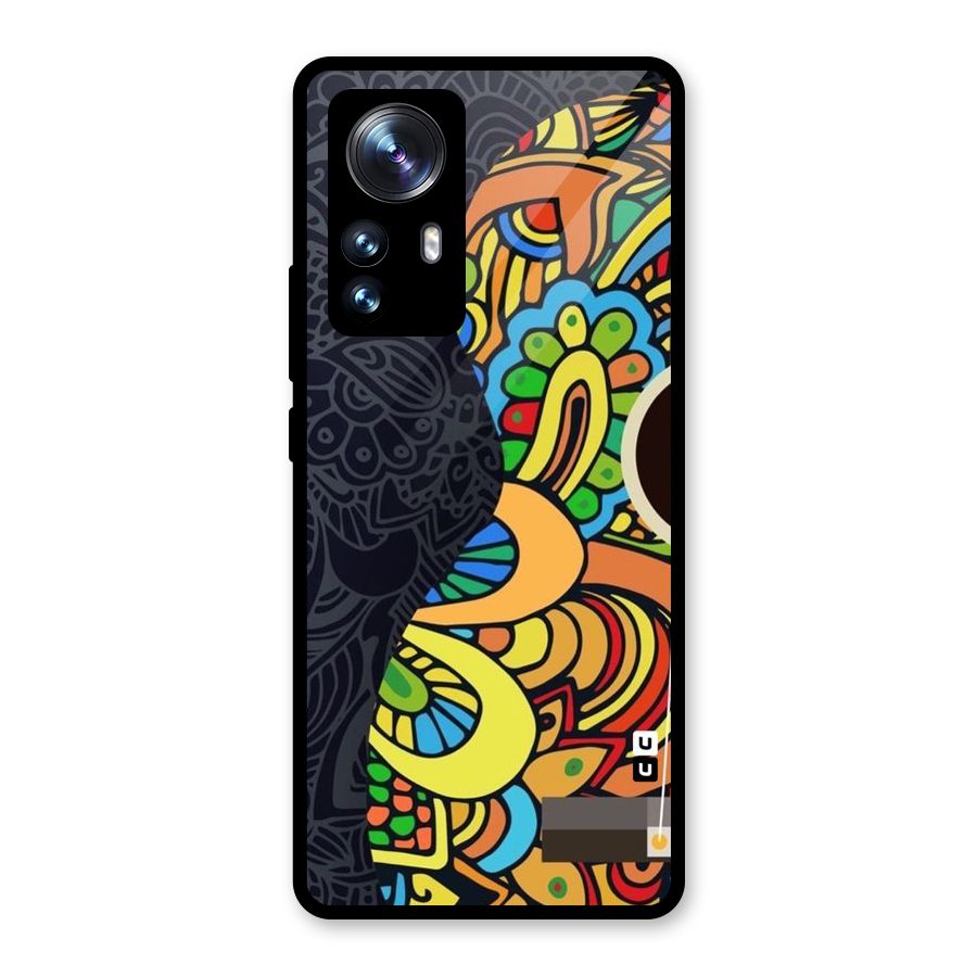 Colored Blocks Glass Back Case for Xiaomi 12 Pro