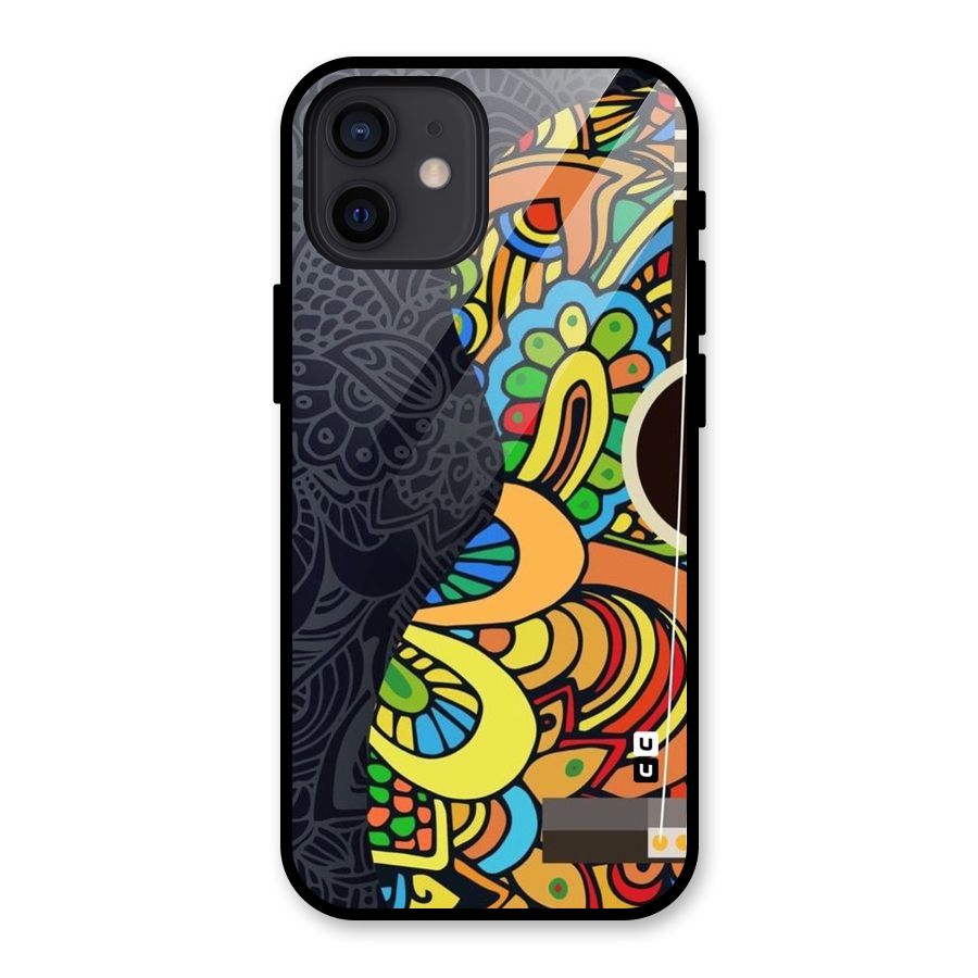 Colored Blocks Glass Back Case for iPhone 12