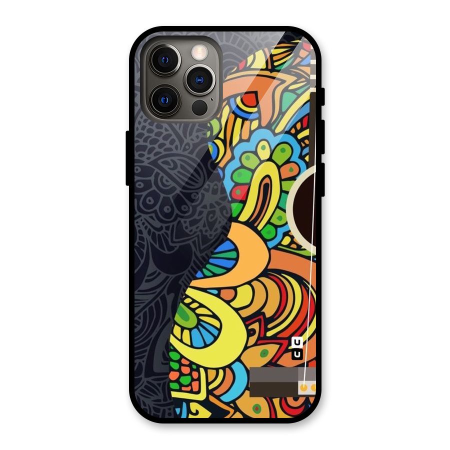 Colored Blocks Glass Back Case for iPhone 12 Pro