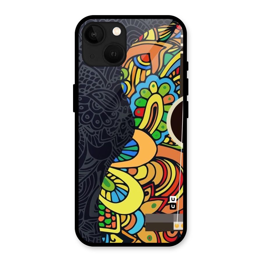 Colored Blocks Glass Back Case for iPhone 13