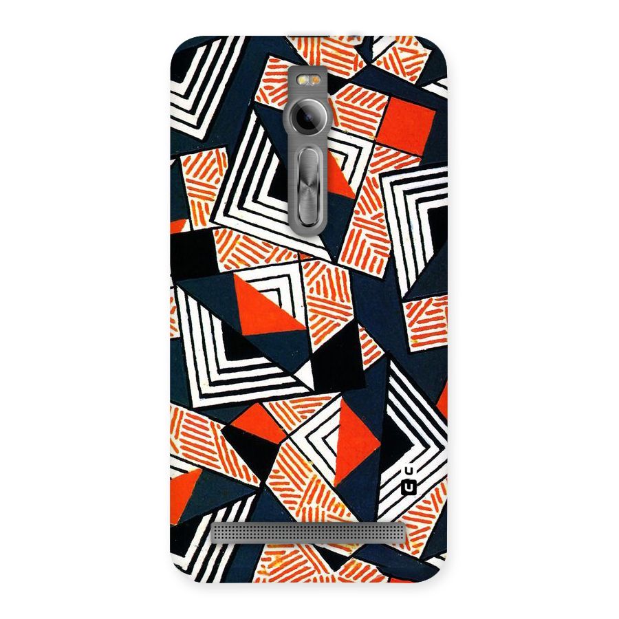 Colored Cuts Pattern Back Case for Asus Zenfone 2