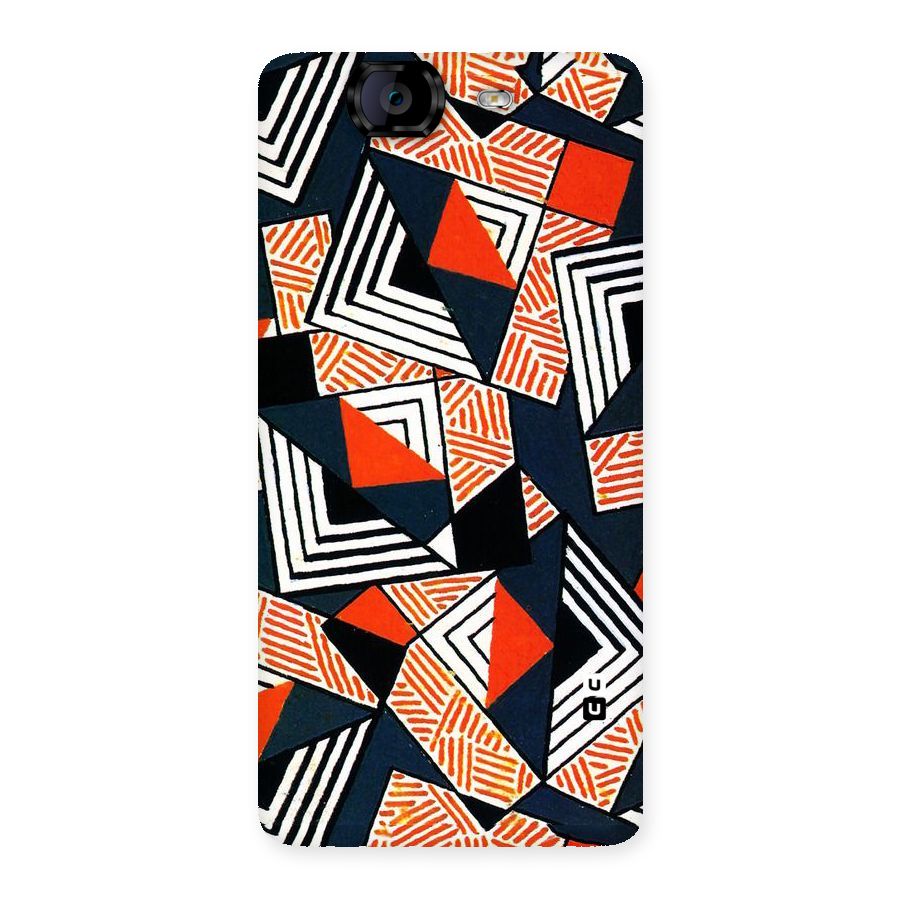 Colored Cuts Pattern Back Case for Canvas Knight A350