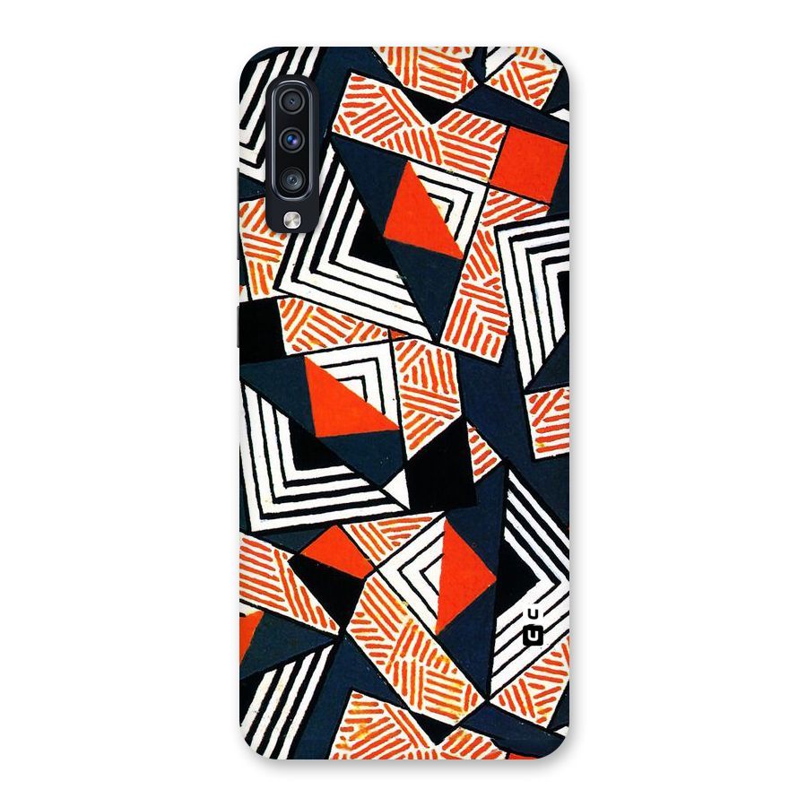 Colored Cuts Pattern Back Case for Galaxy A70