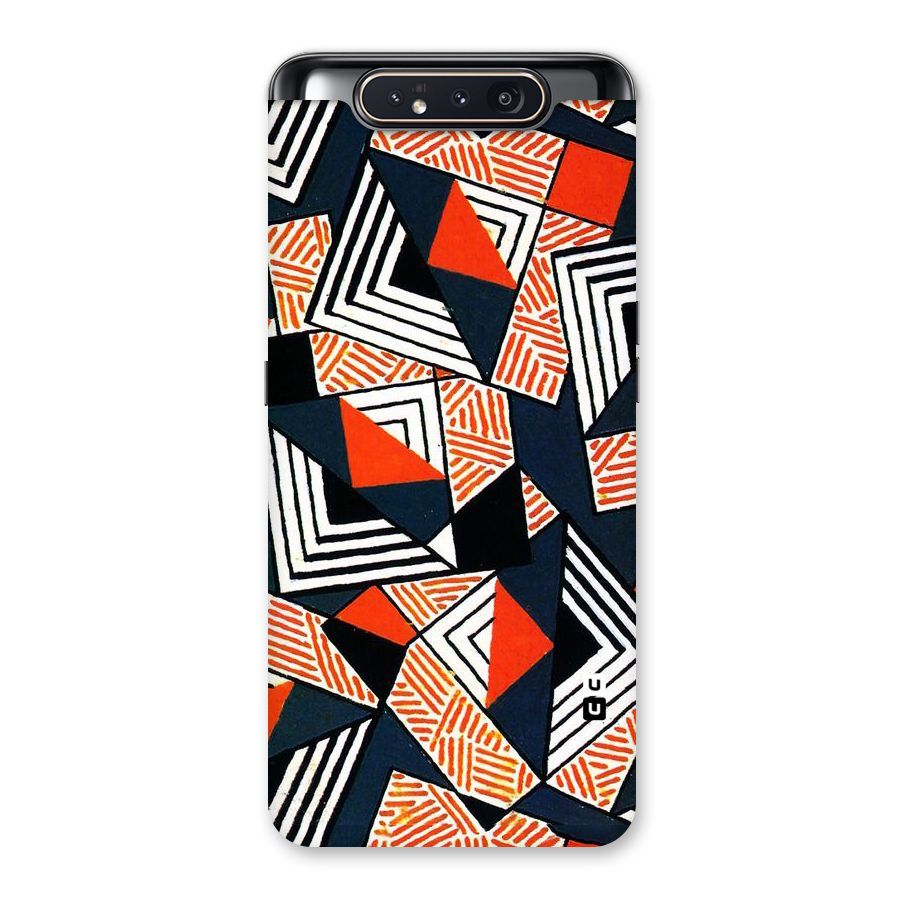 Colored Cuts Pattern Back Case for Galaxy A80