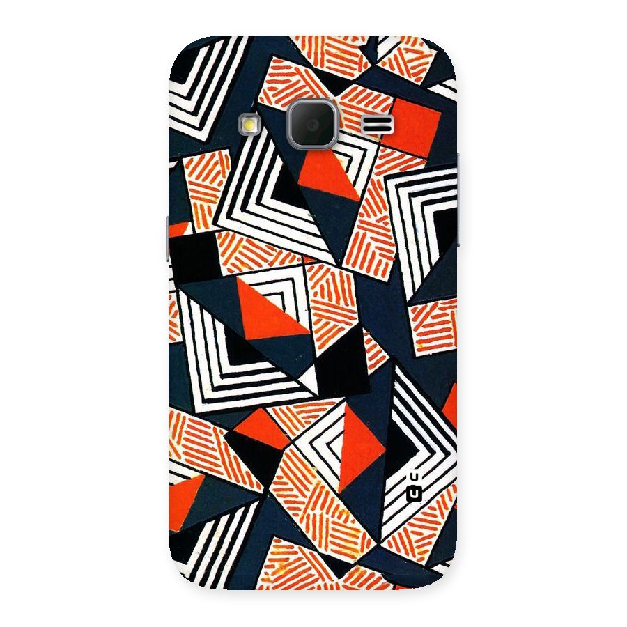 Colored Cuts Pattern Back Case for Galaxy Core Prime