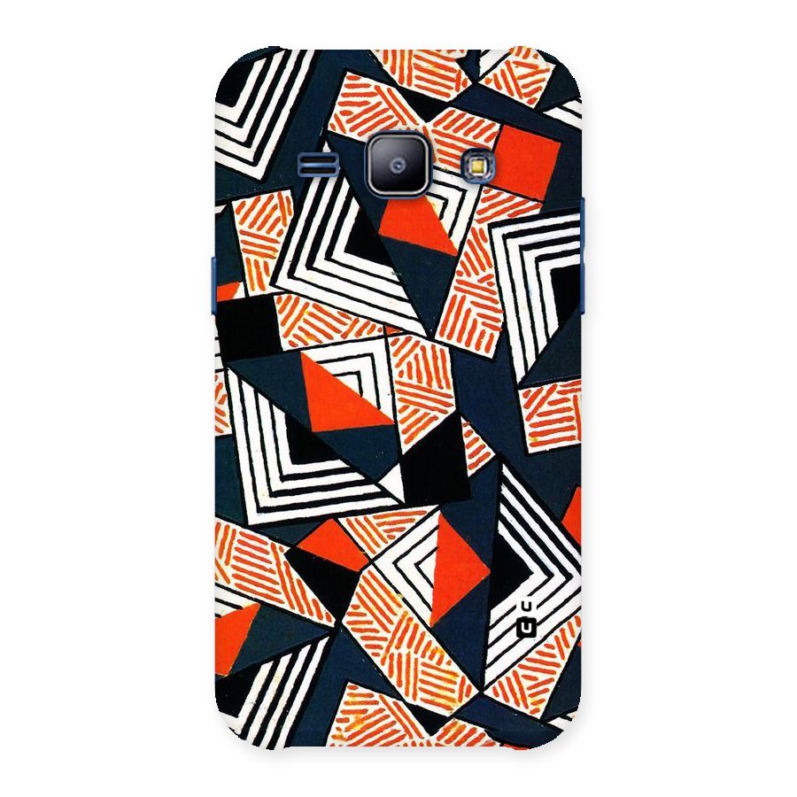 Colored Cuts Pattern Back Case for Galaxy J1