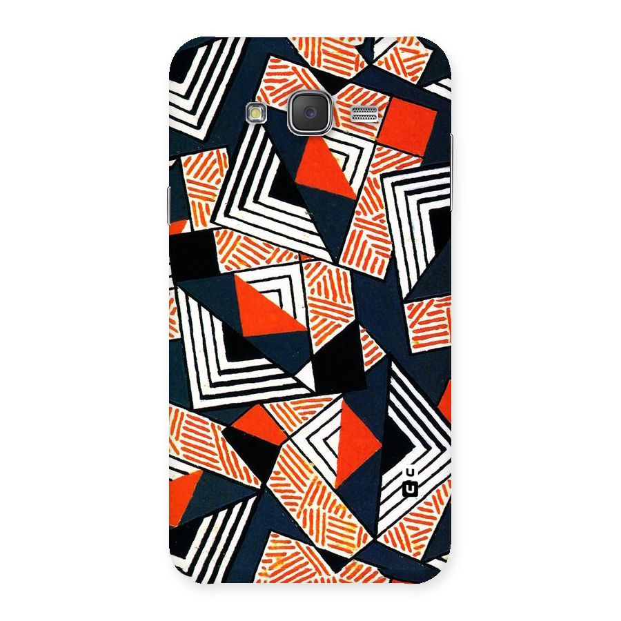 Colored Cuts Pattern Back Case for Galaxy J7