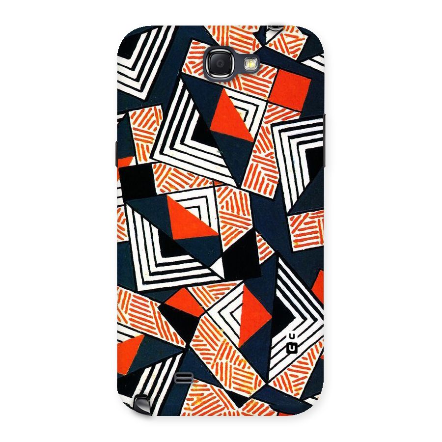 Colored Cuts Pattern Back Case for Galaxy Note 2