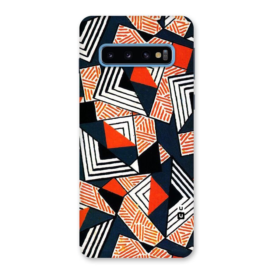 Colored Cuts Pattern Back Case for Galaxy S10