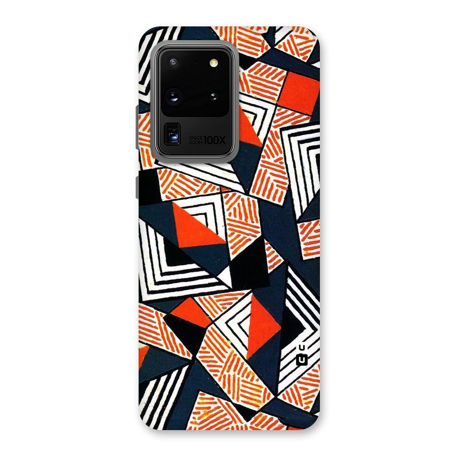 Colored Cuts Pattern Back Case for Galaxy S20 Ultra