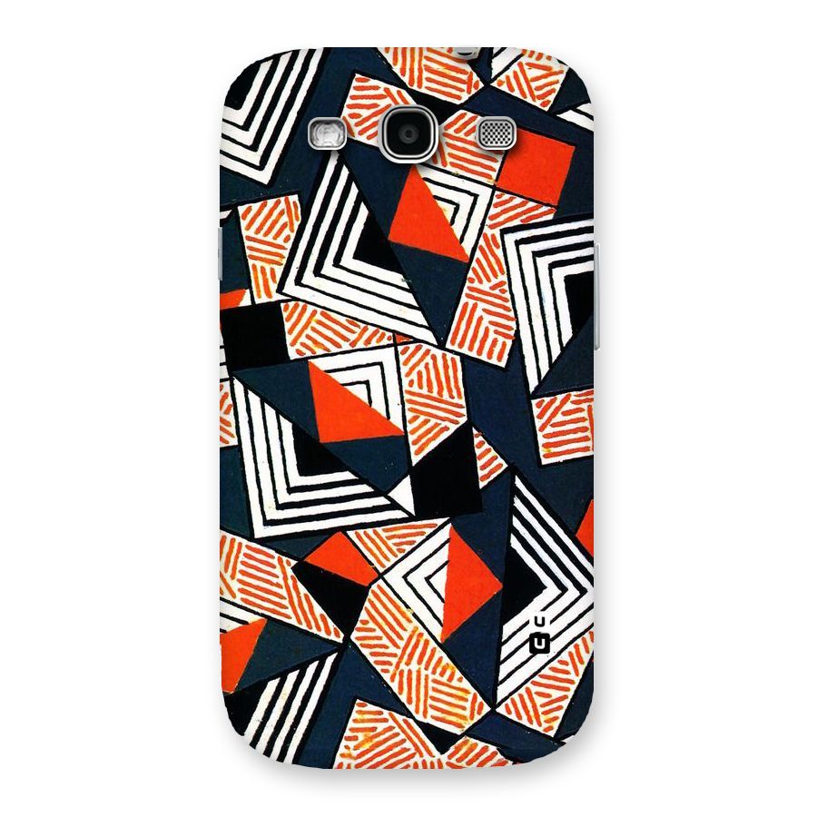 Colored Cuts Pattern Back Case for Galaxy S3
