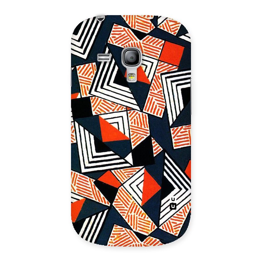 Colored Cuts Pattern Back Case for Galaxy S3 Mini