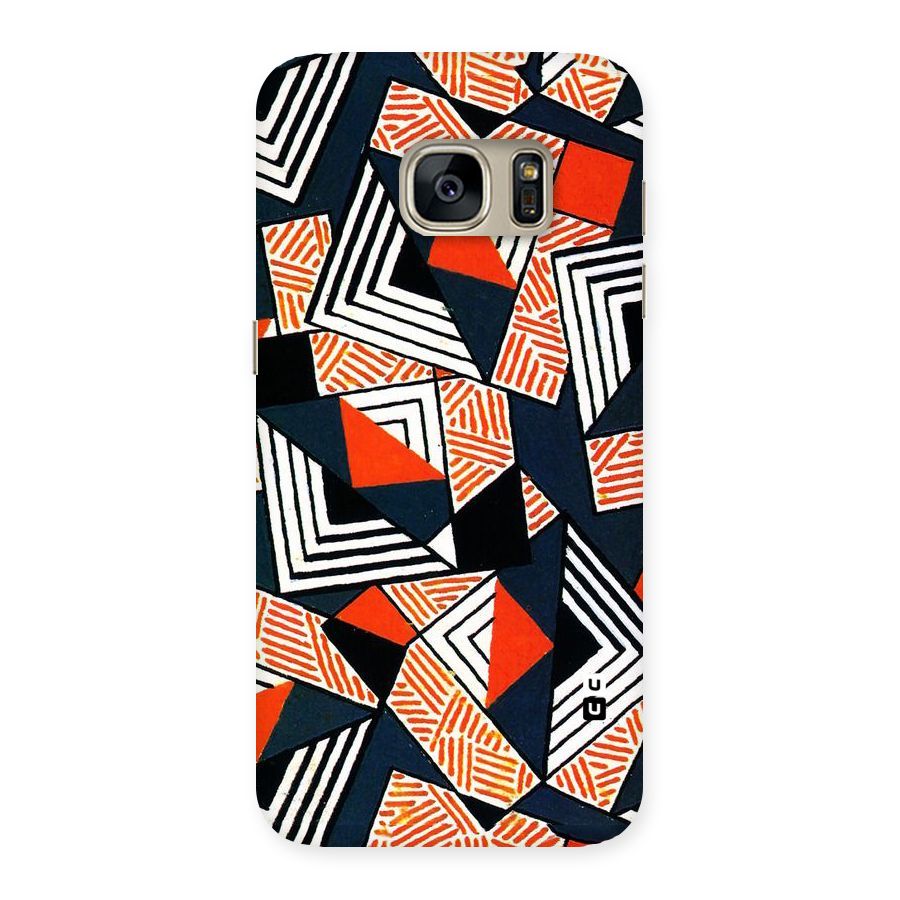 Colored Cuts Pattern Back Case for Galaxy S7