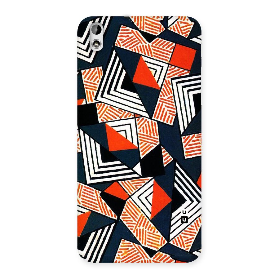 Colored Cuts Pattern Back Case for HTC Desire 816s