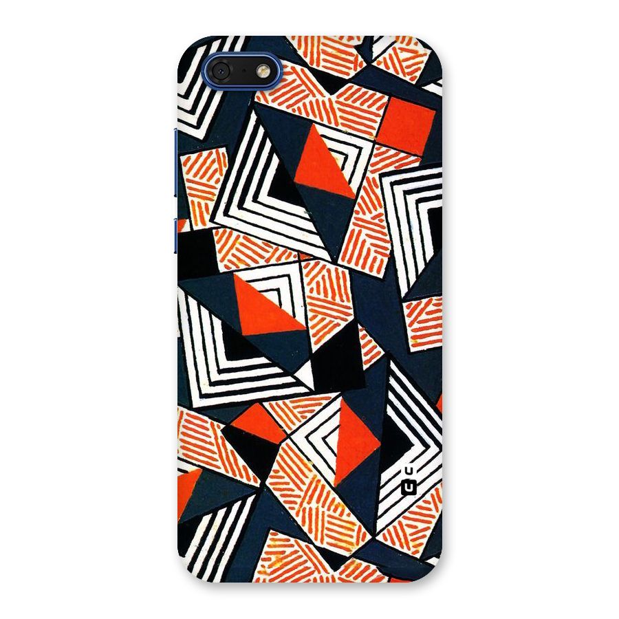 Colored Cuts Pattern Back Case for Honor 7s