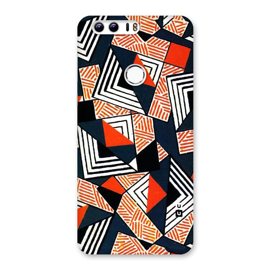 Colored Cuts Pattern Back Case for Honor 8