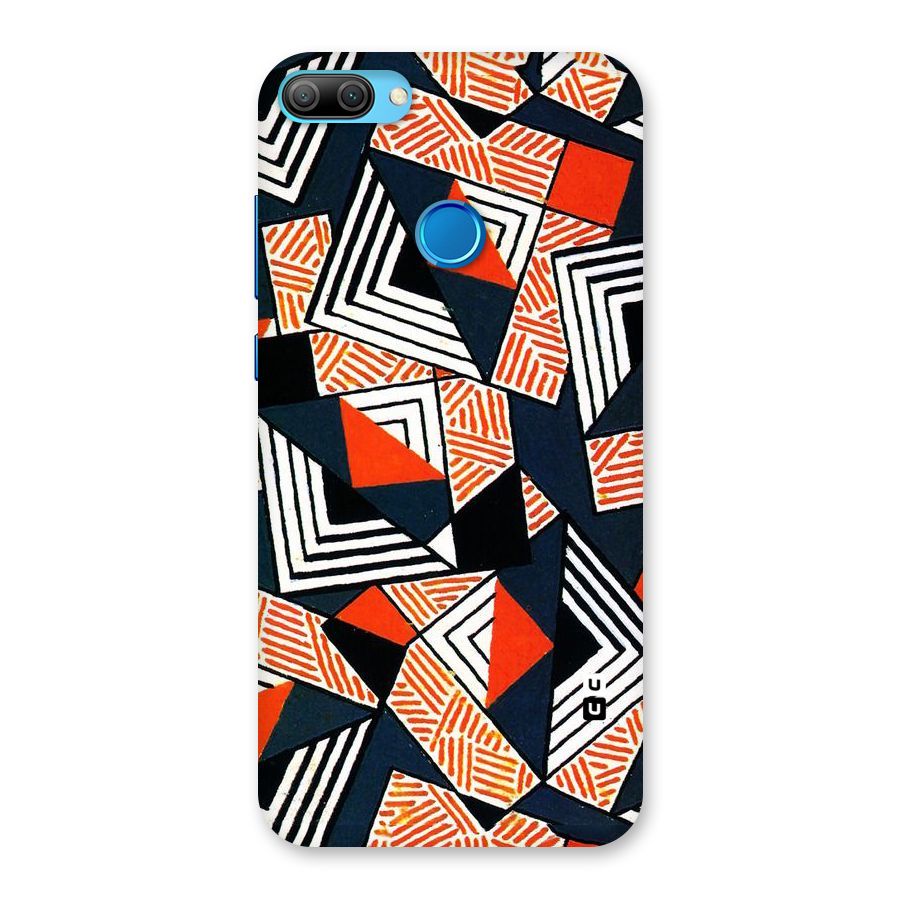 Colored Cuts Pattern Back Case for Honor 9N