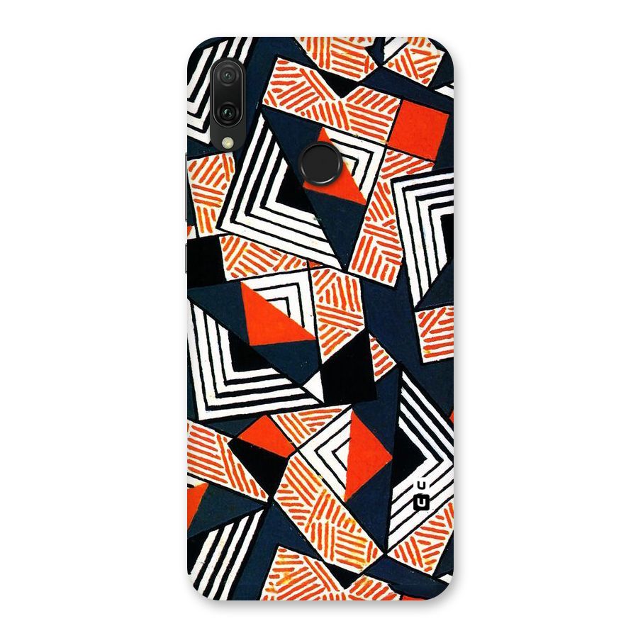 Colored Cuts Pattern Back Case for Huawei Y9 (2019)