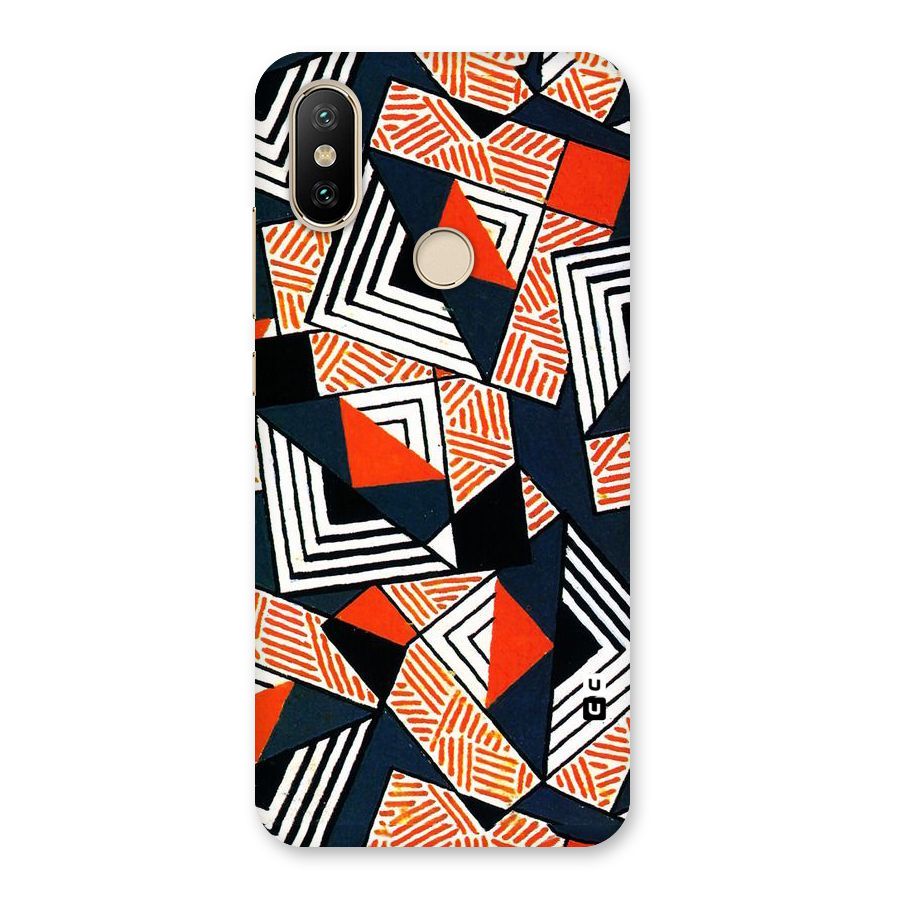 Colored Cuts Pattern Back Case for Mi A2