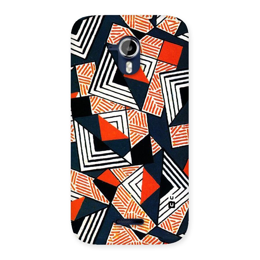 Colored Cuts Pattern Back Case for Micromax Canvas Magnus A117