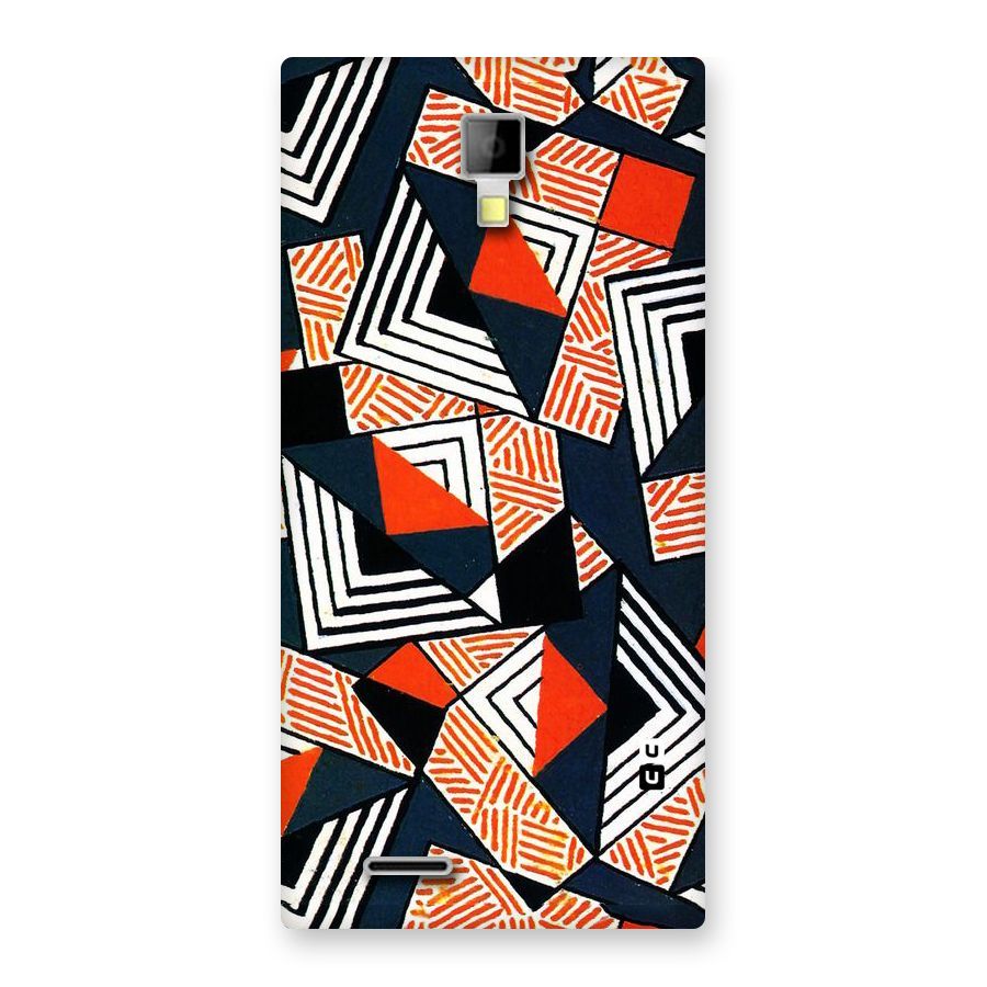 Colored Cuts Pattern Back Case for Micromax Canvas Xpress A99