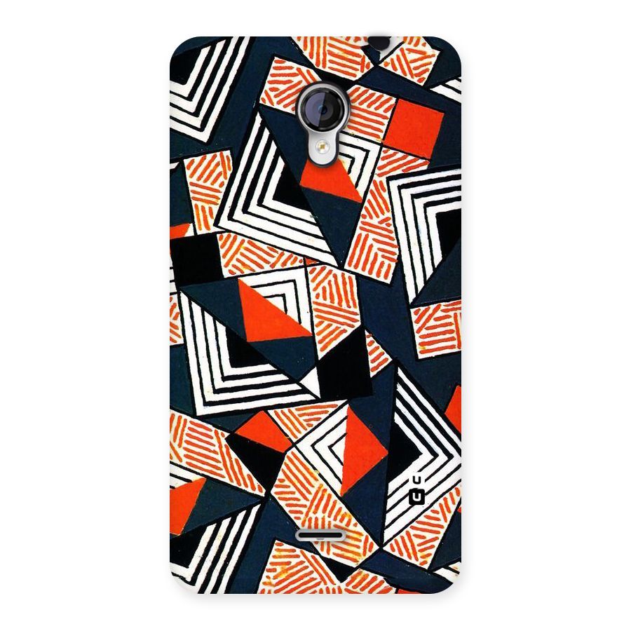 Colored Cuts Pattern Back Case for Micromax Unite 2 A106