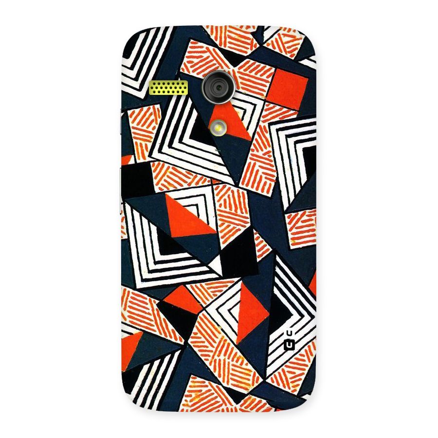 Colored Cuts Pattern Back Case for Moto G