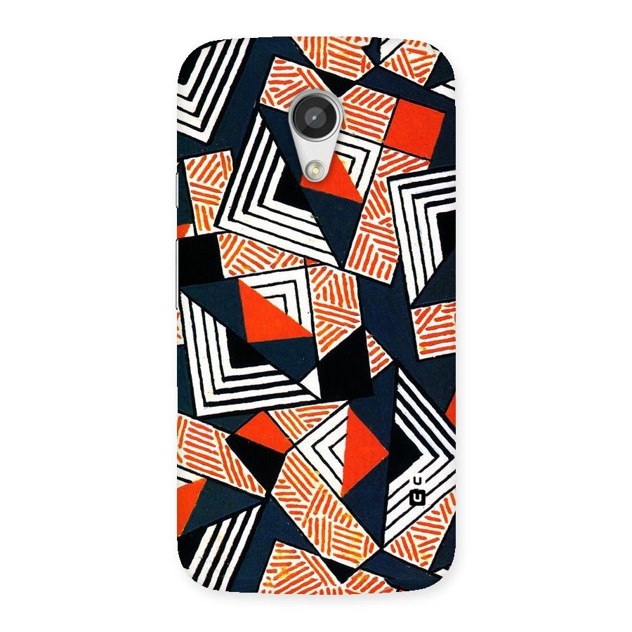 Colored Cuts Pattern Back Case for Moto G 2nd Gen