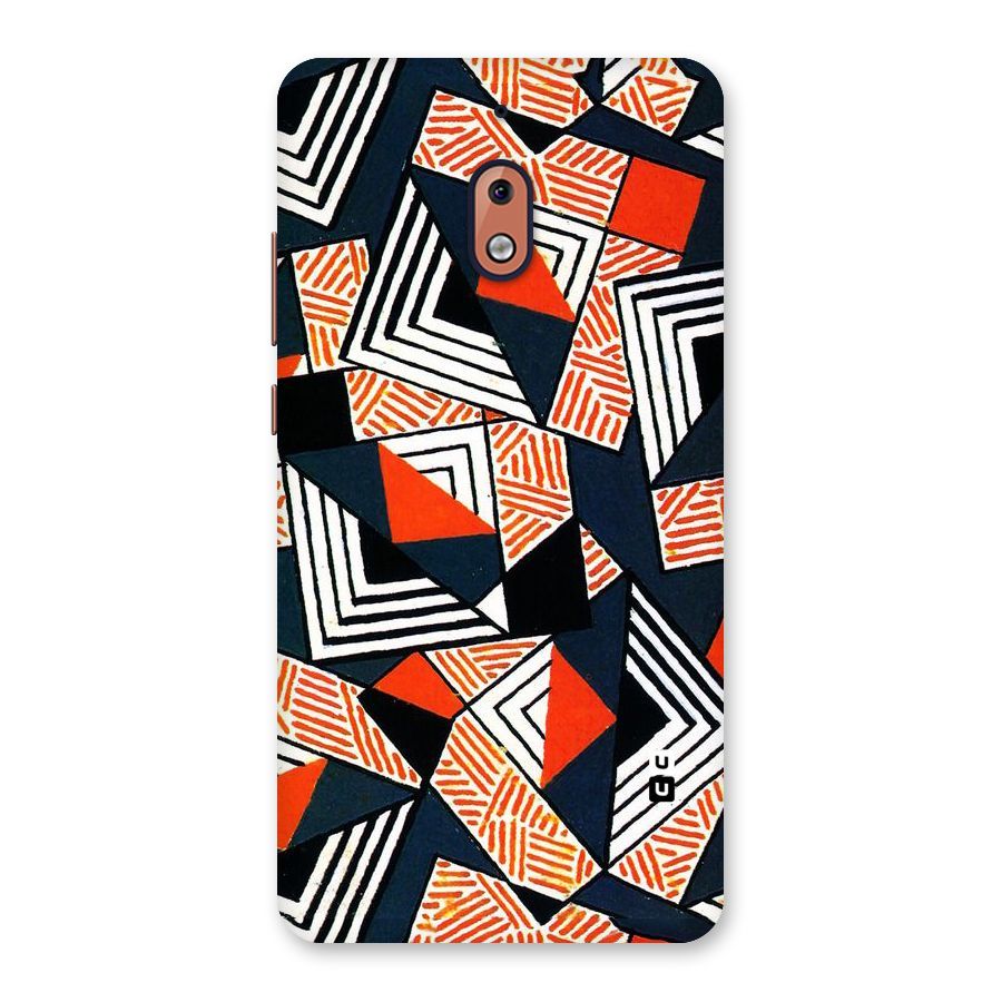 Colored Cuts Pattern Back Case for Nokia 2.1