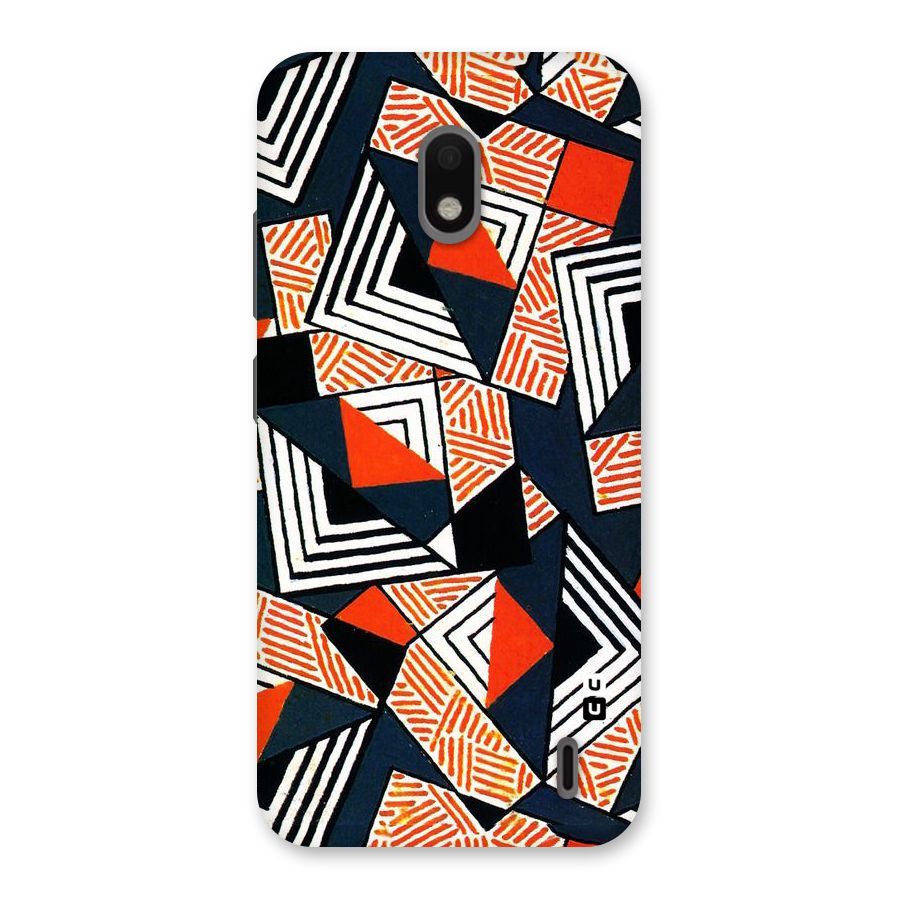 Colored Cuts Pattern Back Case for Nokia 2.2
