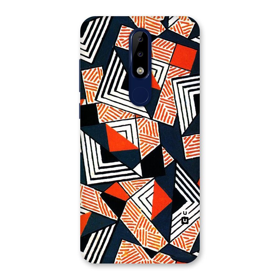 Colored Cuts Pattern Back Case for Nokia 5.1 Plus