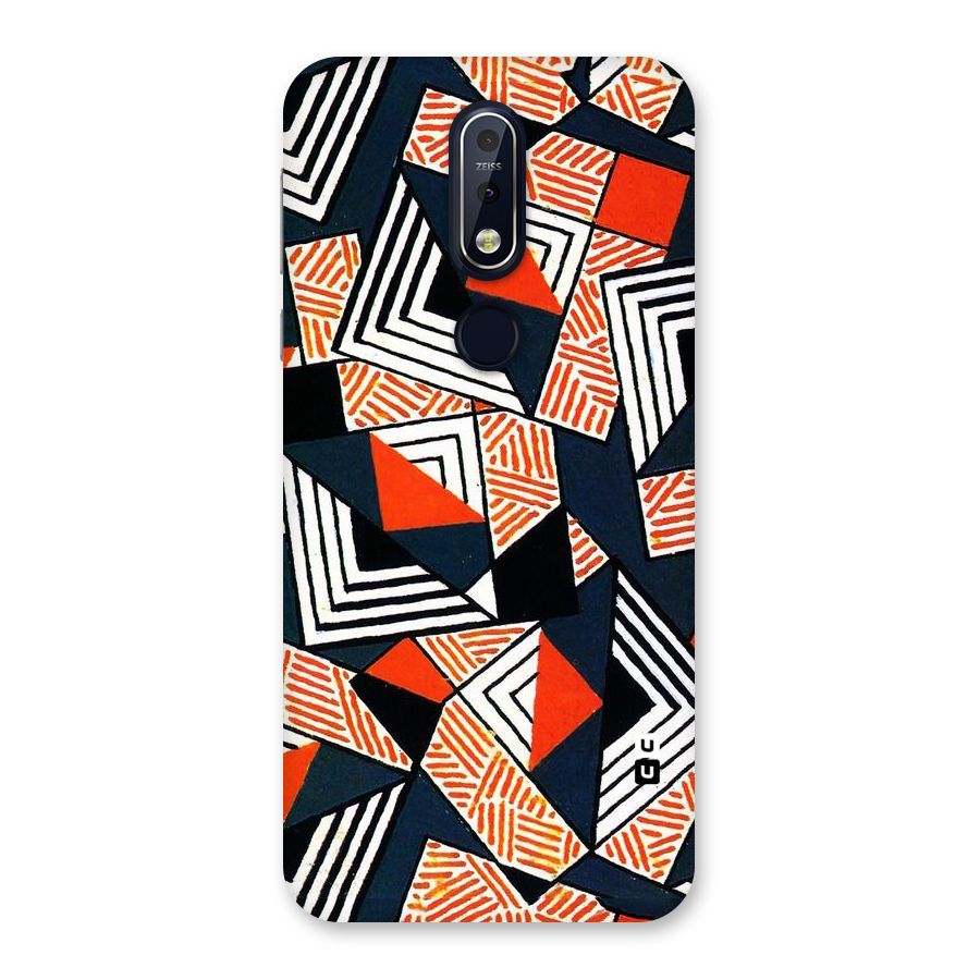 Colored Cuts Pattern Back Case for Nokia 7.1